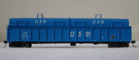 Hubert's HO OSM CW Blue 50' Covered Mill Gondola Road Number May Vary
