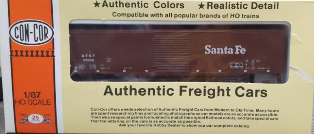 Con-Cor 0001-550 HO Santa Fe 60' Single Door Boxcar #37806 Kit