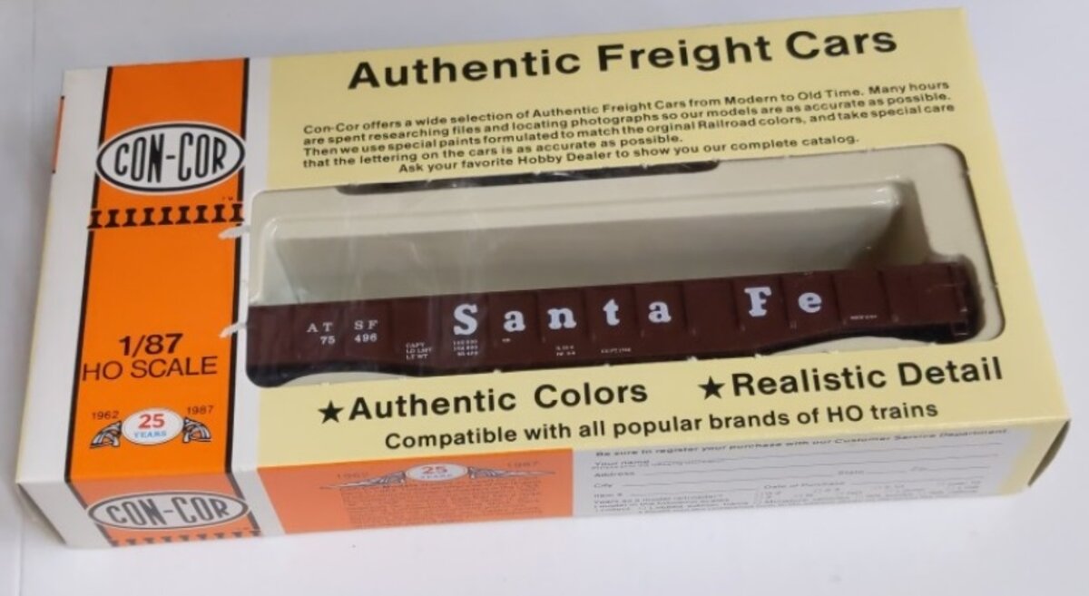 Con-Cor 0001-009020 HO Santa Fe 54 ft Mill Gondola Kit