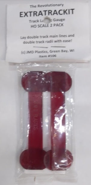 The Revolutionary Extratrackit 106 HO Red Plastic Track Laying (Pack of 2)