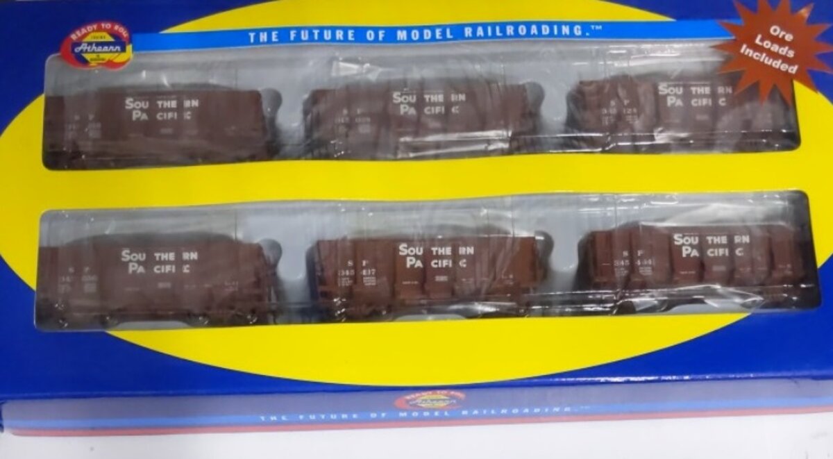 Athearn 97676 HO Southern Pacific 26' Low-Side Ore Car (Pack of 6)