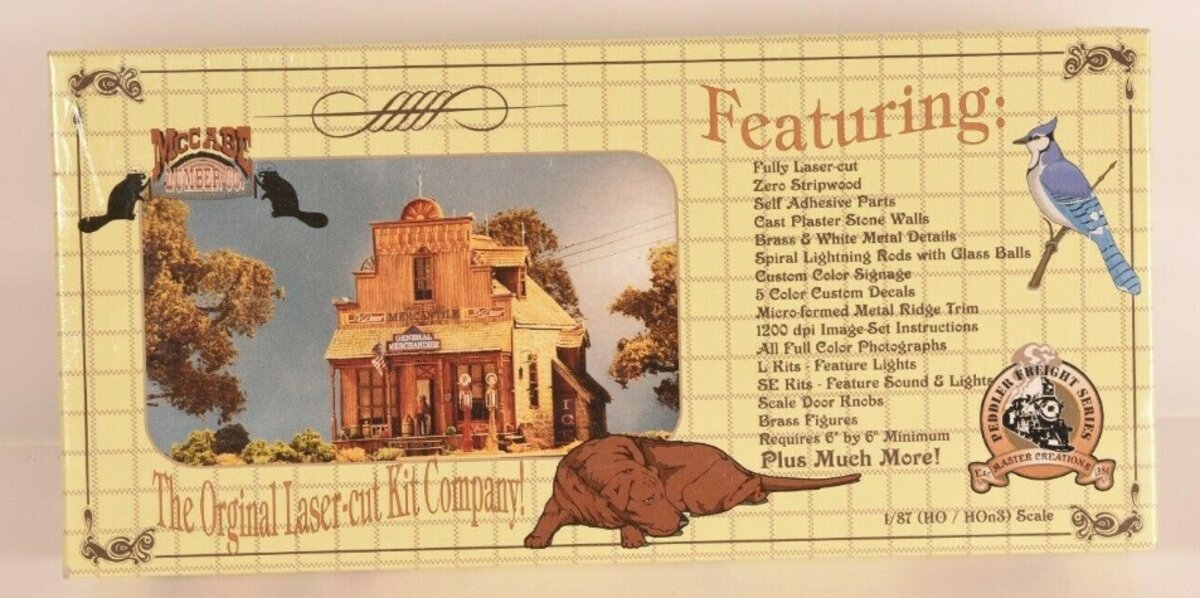 McCabe Lumber Co. 215 HO/HOn3 Spring Creek Mercantile Laser Cut Lighted Kit
