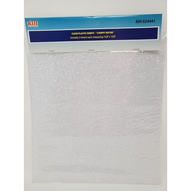 Rock Island Hobby 024441 Choppy Water Clear Plastic Sheets (Pack of 2)