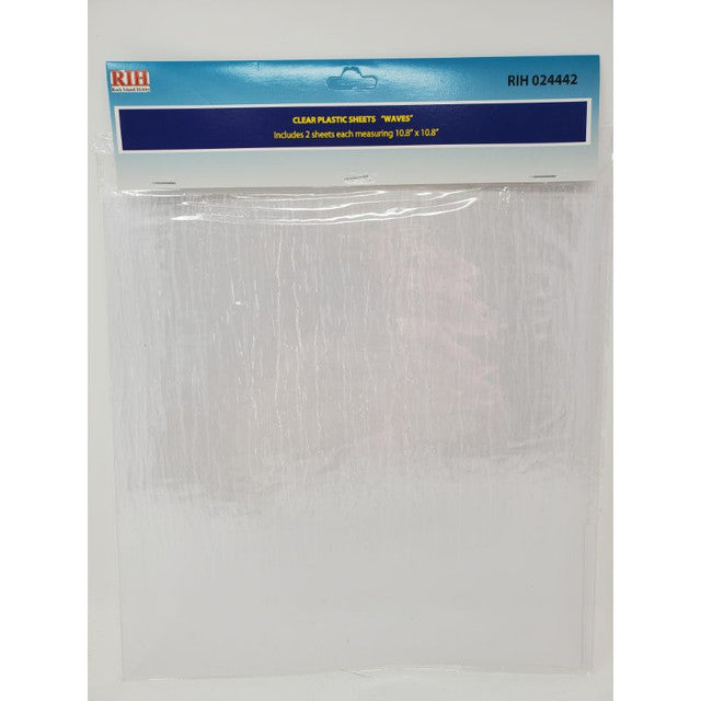 Rock Island Hobby 024442 Small Waves Clear Plastic Sheets (Pack of 2)