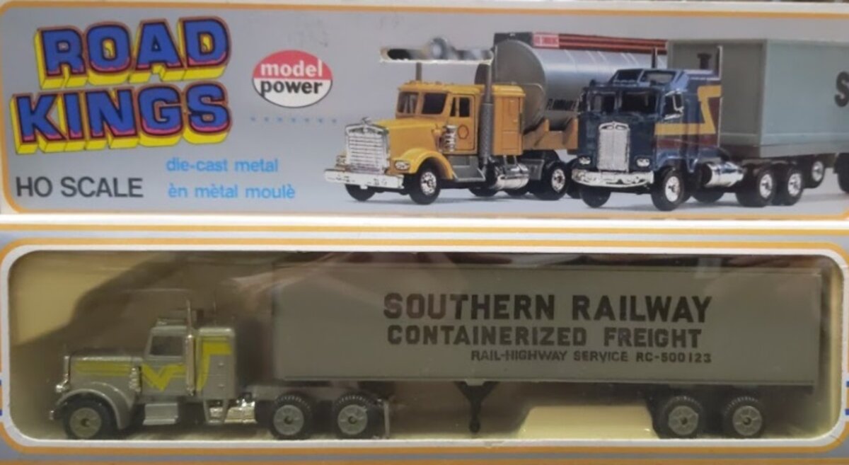 Model Power 7754-2 1:87 Grey & Yellow Southern Railway Tractor Trailer