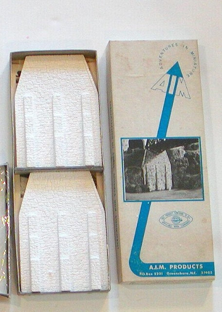 AIM 104-375 HO Bridge Abutments Random Stone