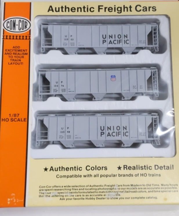 Con-Cor 01-950102 HO Union Pacific PS-23 Covered Hopper Car Kits (Set of 3)