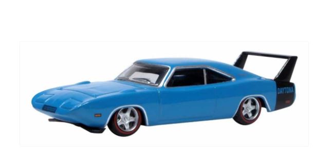 Oxford Diecast 87DD69004 HO Blue Dodge Charger Daytona 69