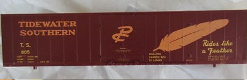 Blue Print 9002 HO 50' Plug Door Boxcar Tidewater Southern Car # 605
