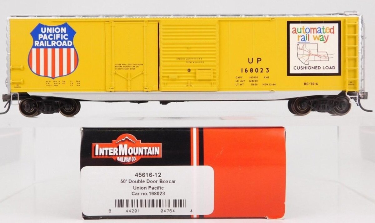 InterMountain 45616-12 HO Union Pacific 50' Double Door Boxcar # 168023