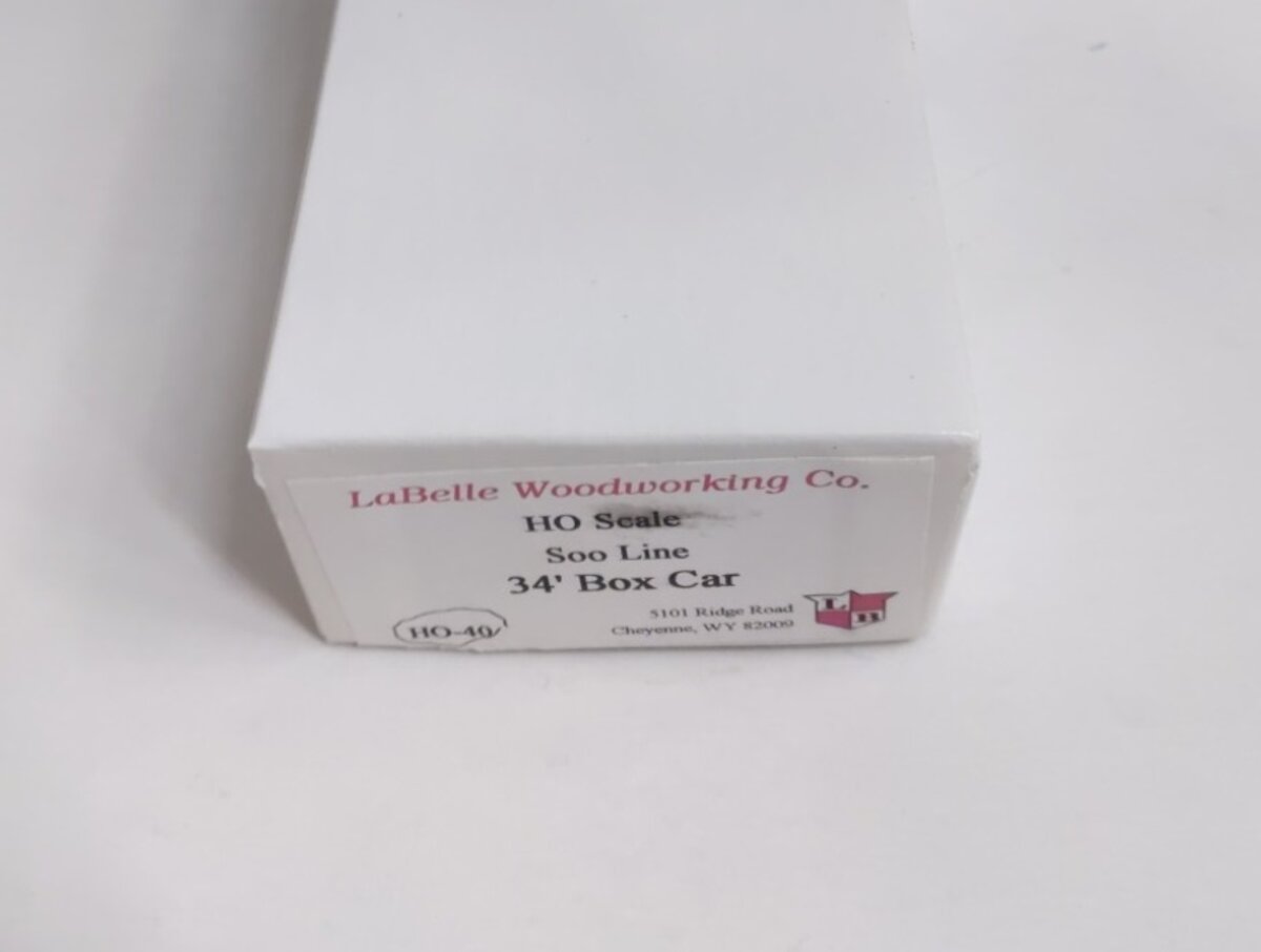 LaBelle Woodworking Co. HO-40 HO Soo Line 34'' Boxcar Kit
