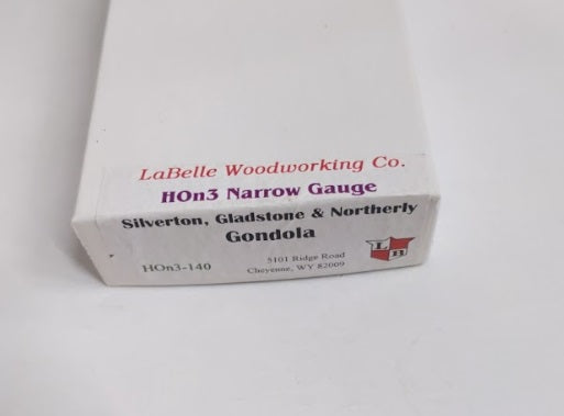 LaBelle Woodworking Co. 140 HOn3 Silverton, Gladstone & Northerly Gondola Kit