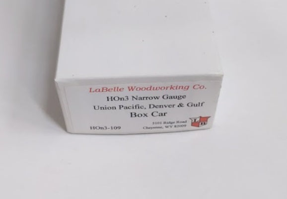 LaBelle Woodworking Co. HOn3-109 Union Pacific, Denver & Gulf Boxcar Kit