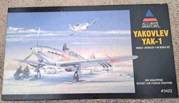 Accurate Miniatures 3423 1:48 Yakovlev YAK-1 Soviet Air Force Fighter Model Kit