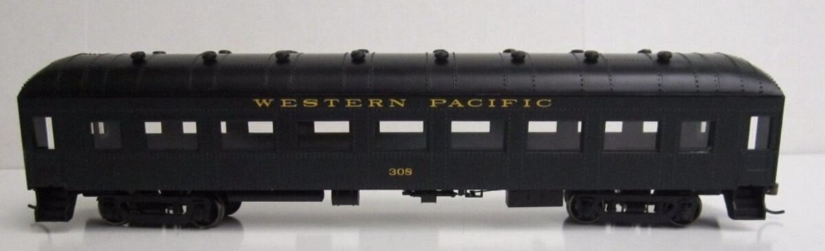 Roundhouse 86596 HO Western Pacific Arch-Roof Coach Car #308