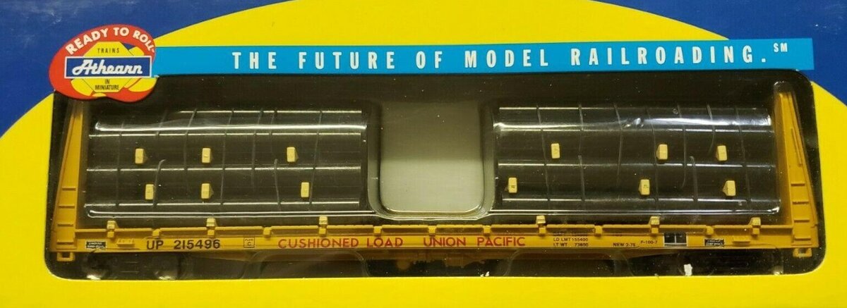 Athearn 92729 HO Union Pacific 60' Flat Car W/Pipe Load # 215496