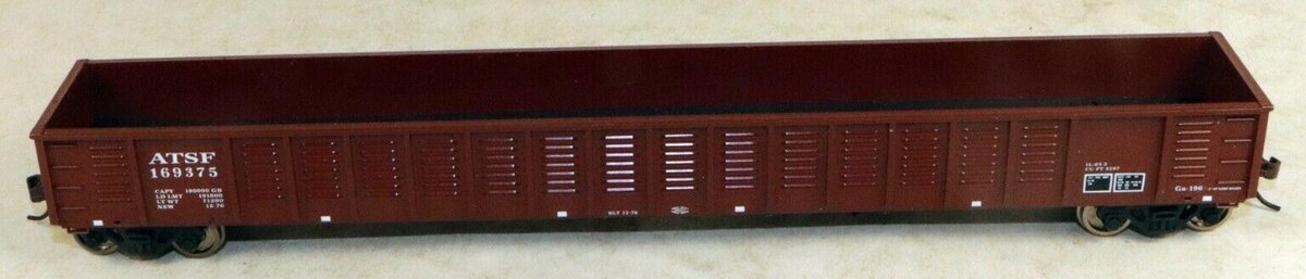 E&C Shops 0556-3 HO Santa Fe 65' Mill Gondola Car # 169375 Kit