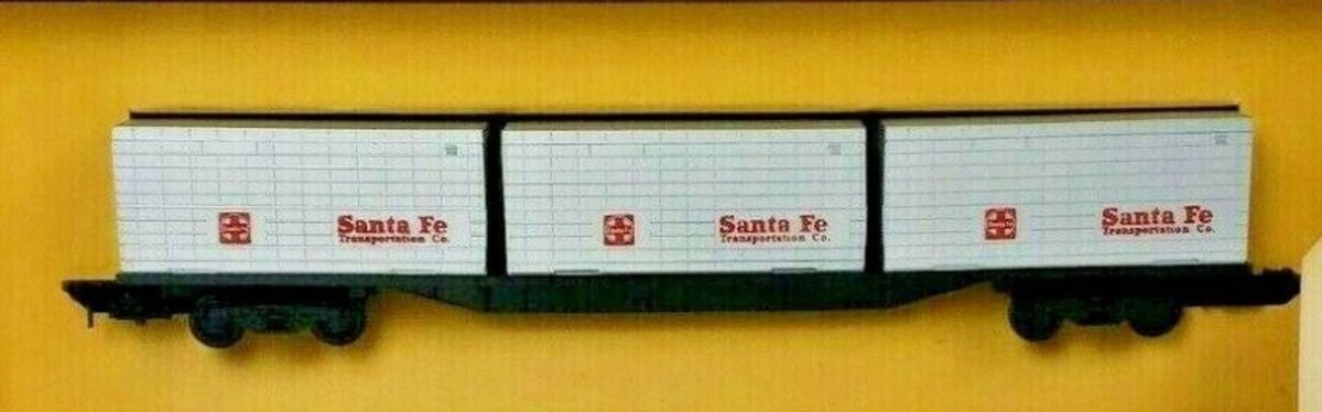 ATT 510 HO Santa Fe Container Car (Box of 3)