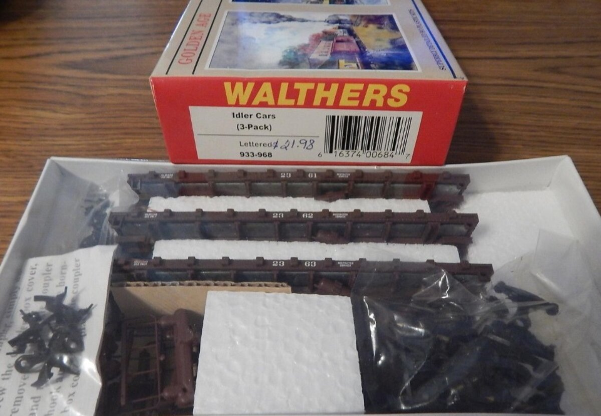 Walthers 932-968 HO Idler Cars Lettered Kit (Pack of 3)
