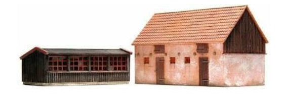 Artitec Models 10.198 HO Chicken Coop & Pigsty Kit