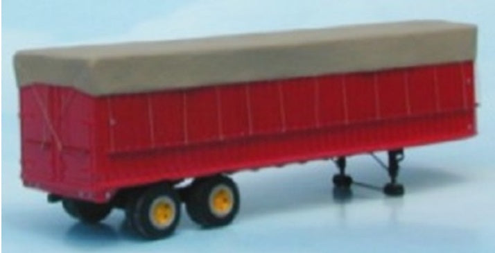 Sylvan Scale Models T-0003 HO 34'Tandem Axle Fruehauf Canvas Top Van Trailer Kit