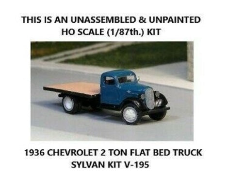 Sylvan Scale Models V-195 HO 1936 2 Ton Flatbed Kit