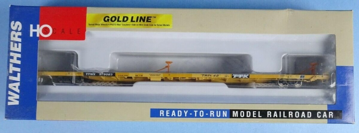 Walthers 932-40822 HO Scale TTWX All Purpose Flatcar w/ P-S Hitches #979083