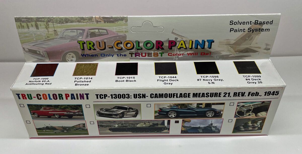 Tru-Color TCP-13003 USN - Camo Measure 21 - 1 oz. Paint Bottle (Set of 6)