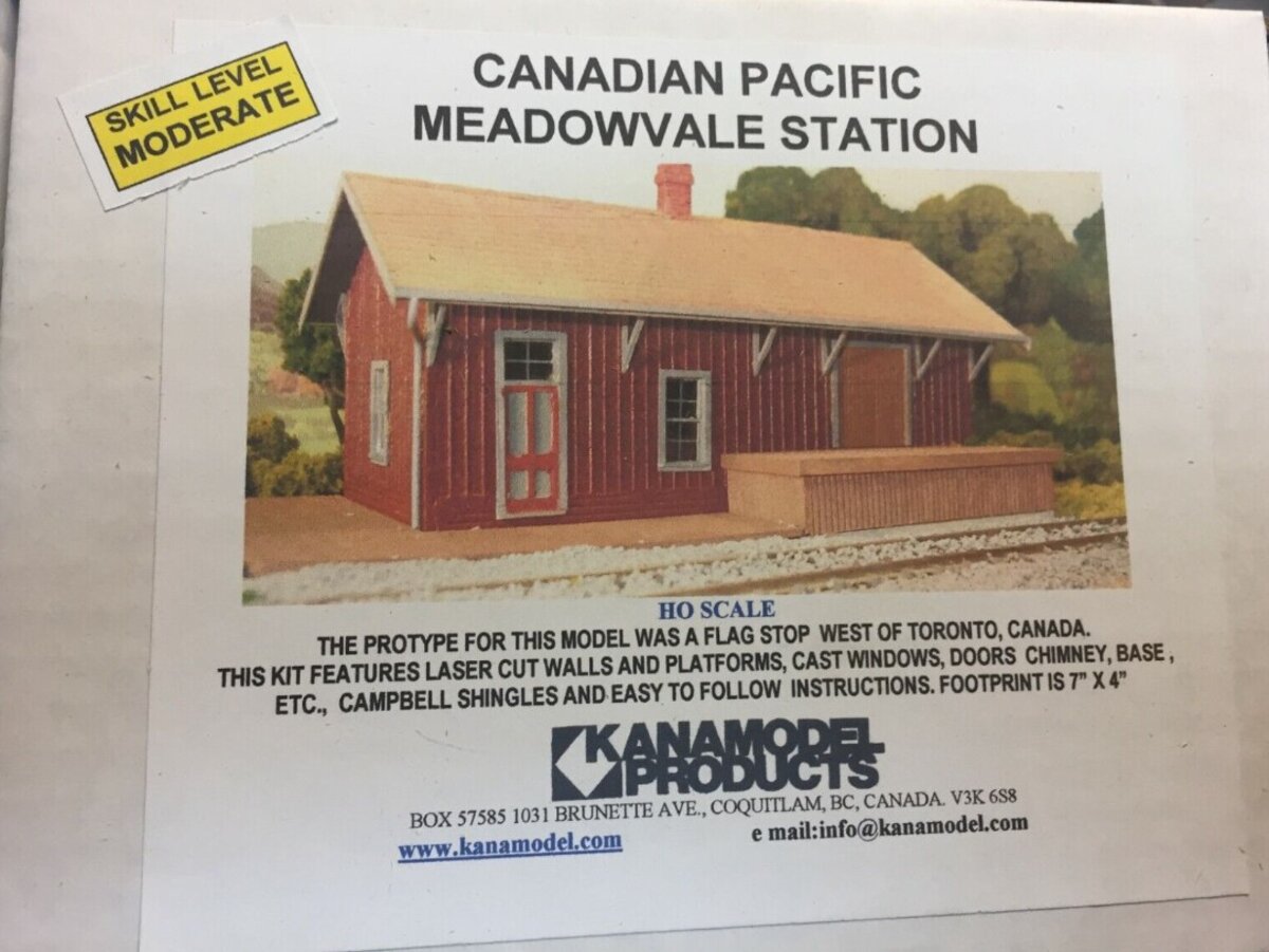 Kanamodel Products 1066 HO Canadian Pacific Meadowvale Station Building Kit