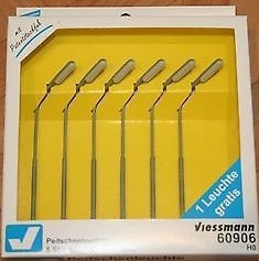 Viessmann 60906 HO Model Railway Street Lights (Box of 6)