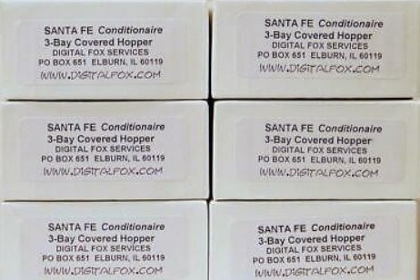 Accurail HO Santa Fe Conditionaire3-Bay InsulatedACF Covered HopperKit(Set of 6)