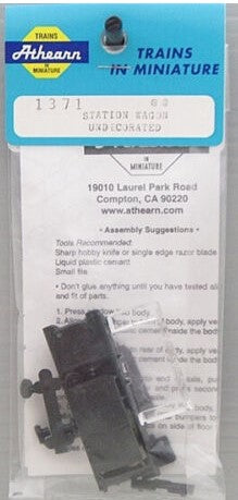 Athearn 1371 HO Undecorated Station Wagon Kit