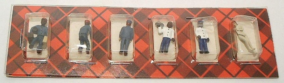 Campbell Scale Models 1222 HO Assortment of Train Passenger Figures (Set of 6)