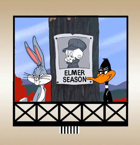 Miller Engineering 88-6501 HO/O 4" x 3.9" Elmer Fudd Billboard