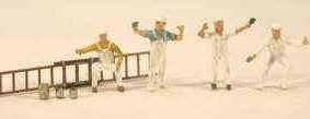 Noch 15103 HO Painters W/Ladder and Paint Buckets (Set of 6)