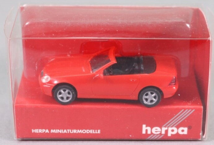Herpa 22149 HO Mercedes Benz SLK Roadster Red Convertible