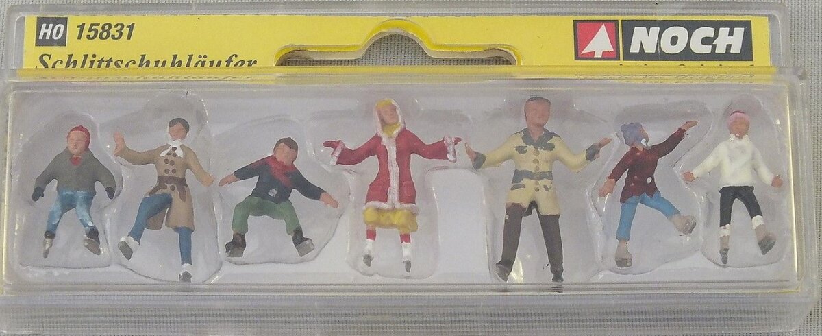 Noch 15831 HO Ice Skating Figures (Pack of 7)