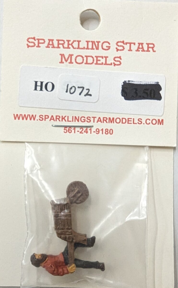Sparkling Star Models 1072 HO Man Pushing Wheelbarrow