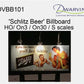 Dwarvin DVBB101-FA HO Assembled Fiber-Lit Schlitz Beer Billboard