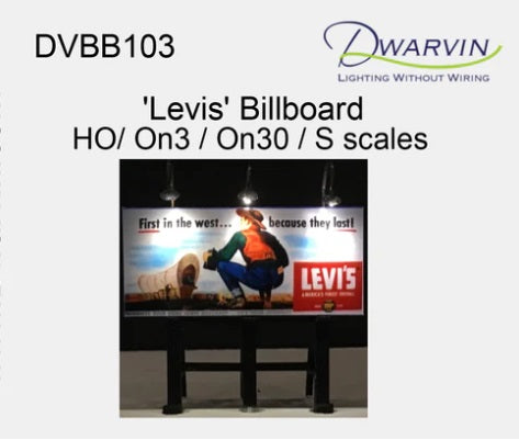 Dwarvin DVBB103-FA HO Assembled Fiber-Lit Levis Billboard