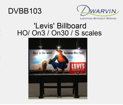 Dwarvin DVBB103-FP HO Unassembled Fiber-Lit Levis Billboard