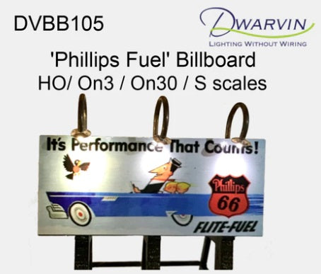 Dwarvin DVBB105-FA HO Assembled Fiber-Lit Phillips Billboard