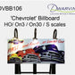 Dwarvin DVBB106-FP HO Unassembled Fiber-Lit Chevrolet Billboard