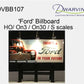 Dwarvin DVBB107-FA HO Assembled Fiber-Lit Ford Billboard
