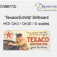 Dwarvin DVBB110-FA HO Assembled Fiber-Lit Texaco Billboard