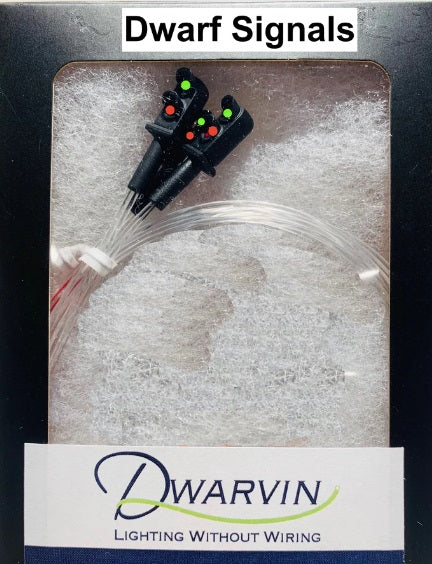 Dwarvin DVFLBS101-3 HO Fiber-Lit 2-Color Dwarf Signals (Pack of 3)