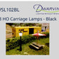 Dwarvin DVSL102BL HO Black Fiber-Lit Carriage Lamps (Pack of 3)