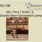 Dwarvin DVSL108 HO/On3/On30/S Fiber-Lit Double Swan/Goose Neck Lamps (Pack of 2)
