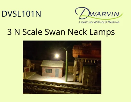 Dwarvin DVSL201 N Fiber-Lit Swan / Goose Neck Lamps (Pack of 3)