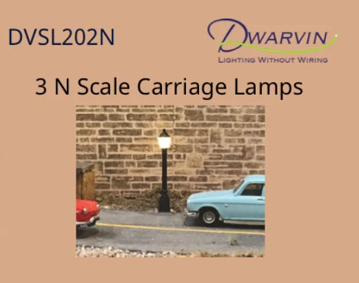 Dwarvin DVSL202 N Fiber-Lit Carriage Lamps (Pack of 3)